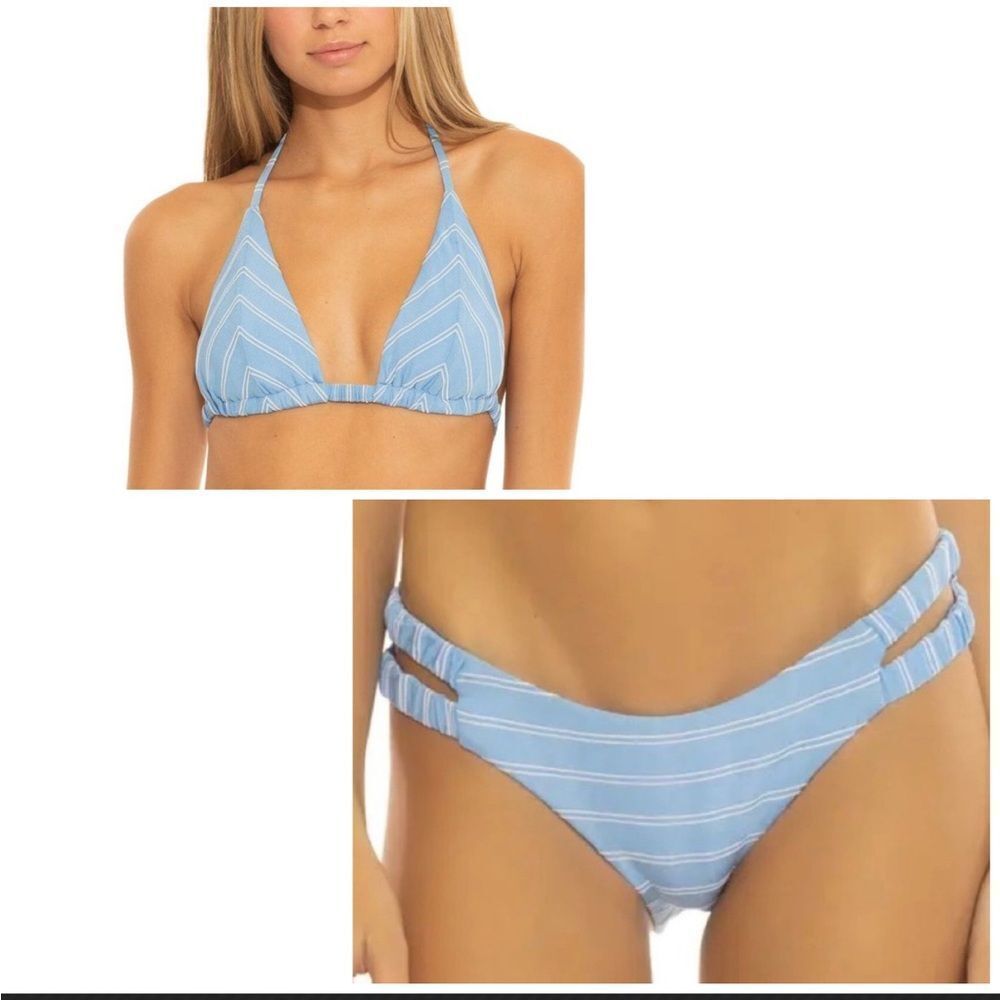 Isabella Rose Sugar On Top Maui Fit Bikini Bottoms & Triangle Top- Size Medium
